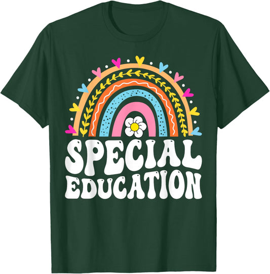 Rainbow Special Education Teacher SPED T-Shirt - T-Shirt | Forest