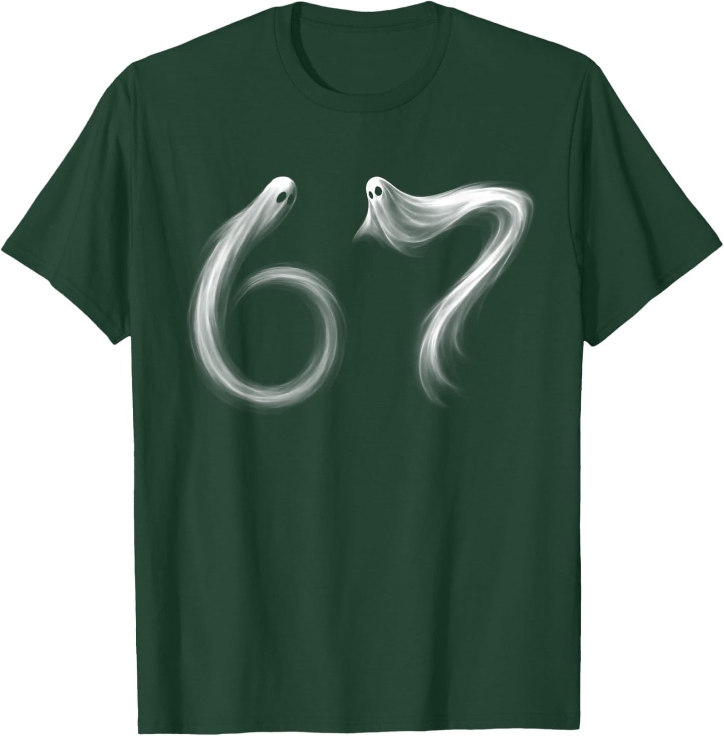Funny Six Seven 6 7 Meme 67 Design Ghost Halloween Costume T-Shirt - T-Shirt | Forest