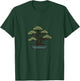 Japanese Juniper Bonsai - Miniature Tree Illustration T-Shirt - T-Shirt | Forest