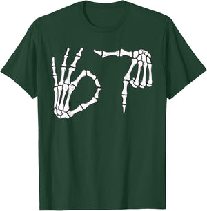 Funny Six Seven 6 7 Meme 67 Skeleton Hand Halloween Costume T-Shirt - T-Shirt | Forest
