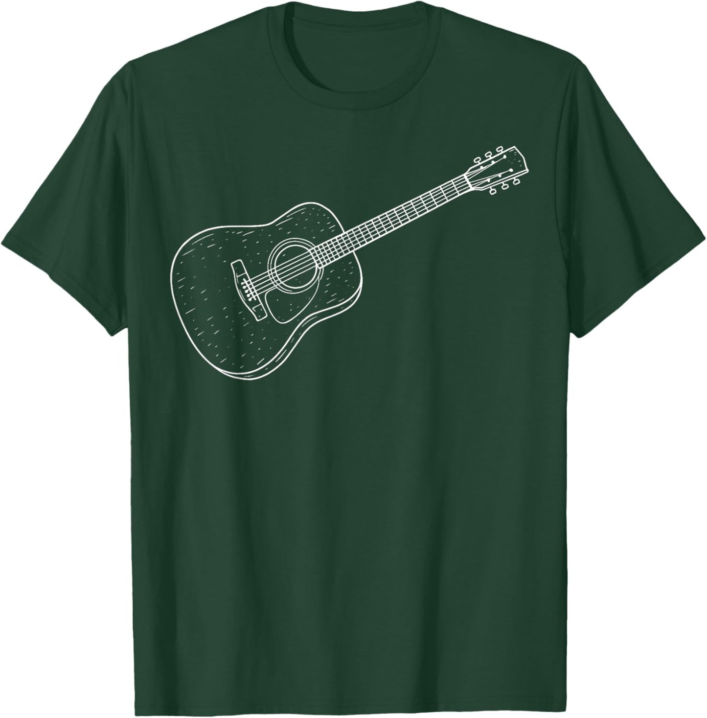 Acoustic Guitar Illustration T-Shirt - T-Shirt | Forest