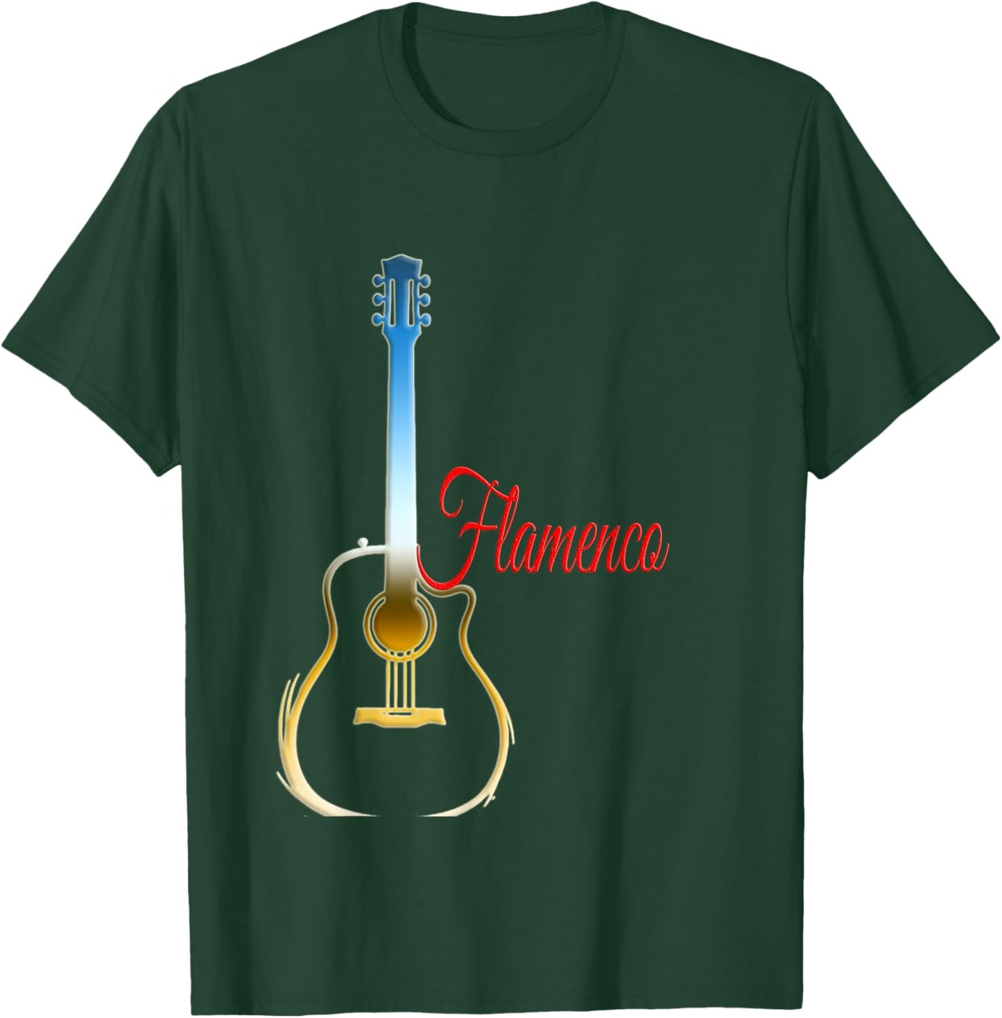 Flamenco Guitar Player T-Shirt - T-Shirt | Forest