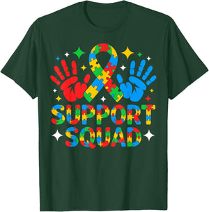 Autism Awareness Autism Support Squad Family T-Shirt - T-Shirt | Forest