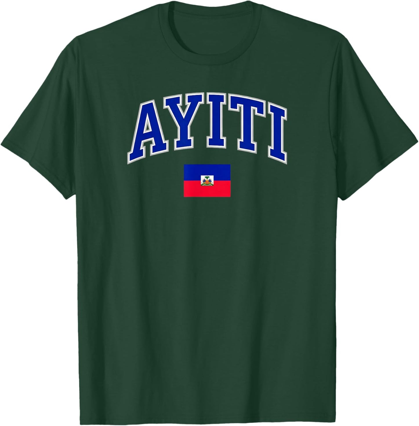 Haiti Ayiti Flag Design T-Shirt - T-Shirt | Forest