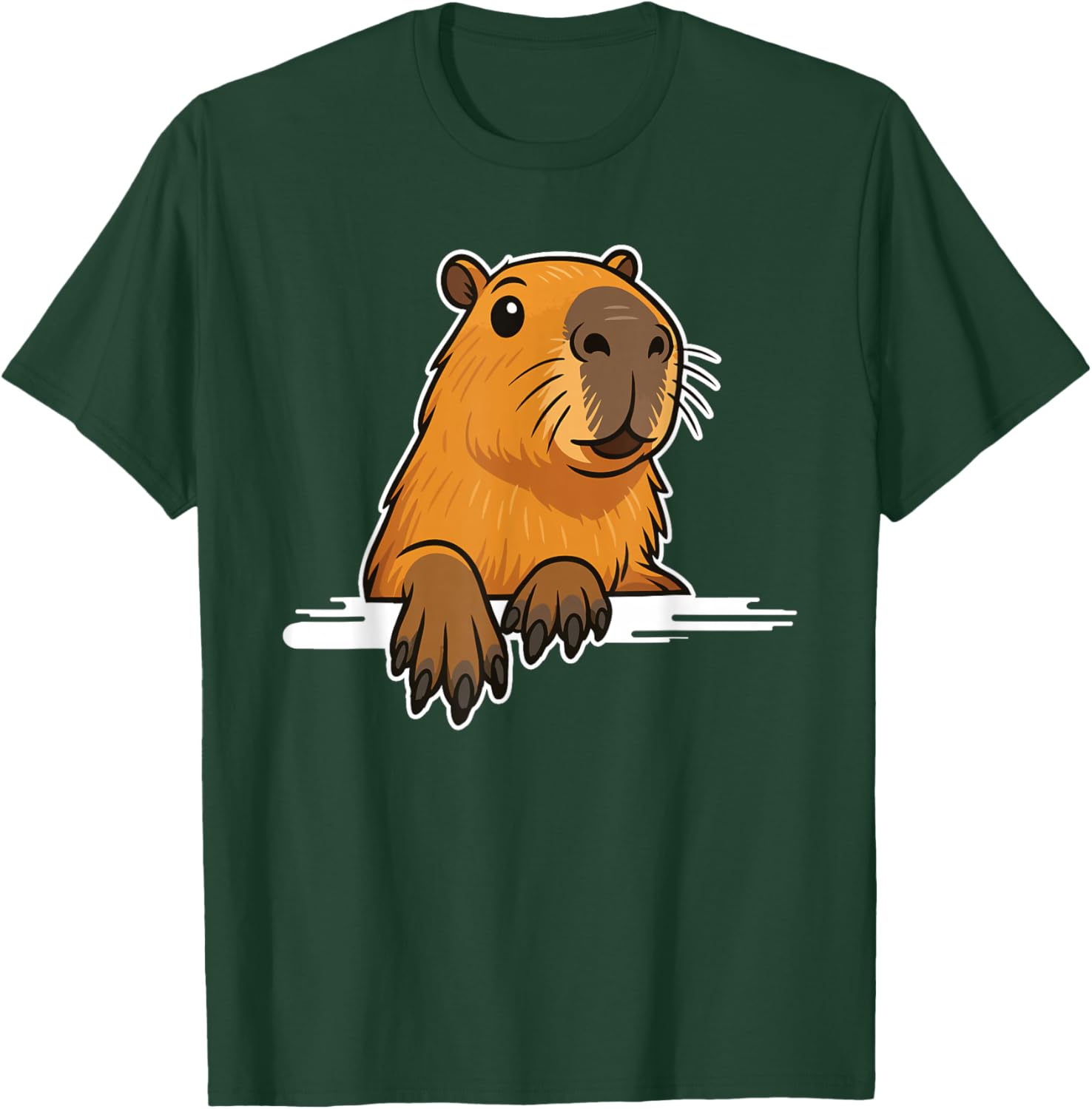 Capybara Cute Paws Men Women Kids Funny Capybara T-Shirt - T-Shirt | Forest