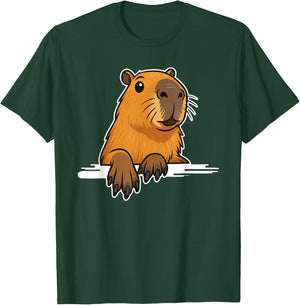 Capybara Cute Paws Men Women Kids Funny Capybara T-Shirt - T-Shirt | Forest