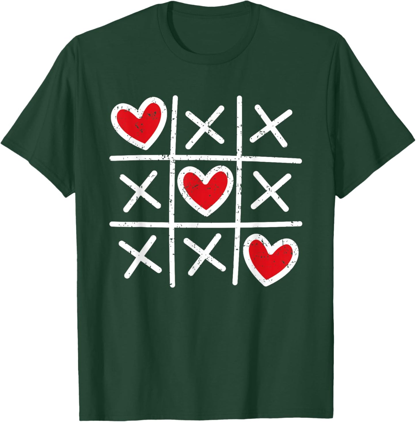 Cute Heart Valentines Day Graphic Love Hearts Boys Girls T-Shirt - T-Shirt | Forest