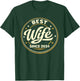 Vintage Badge Best Wife Since 2024 2nd Wedding Anniversary T-Shirt - T-Shirt | Forest