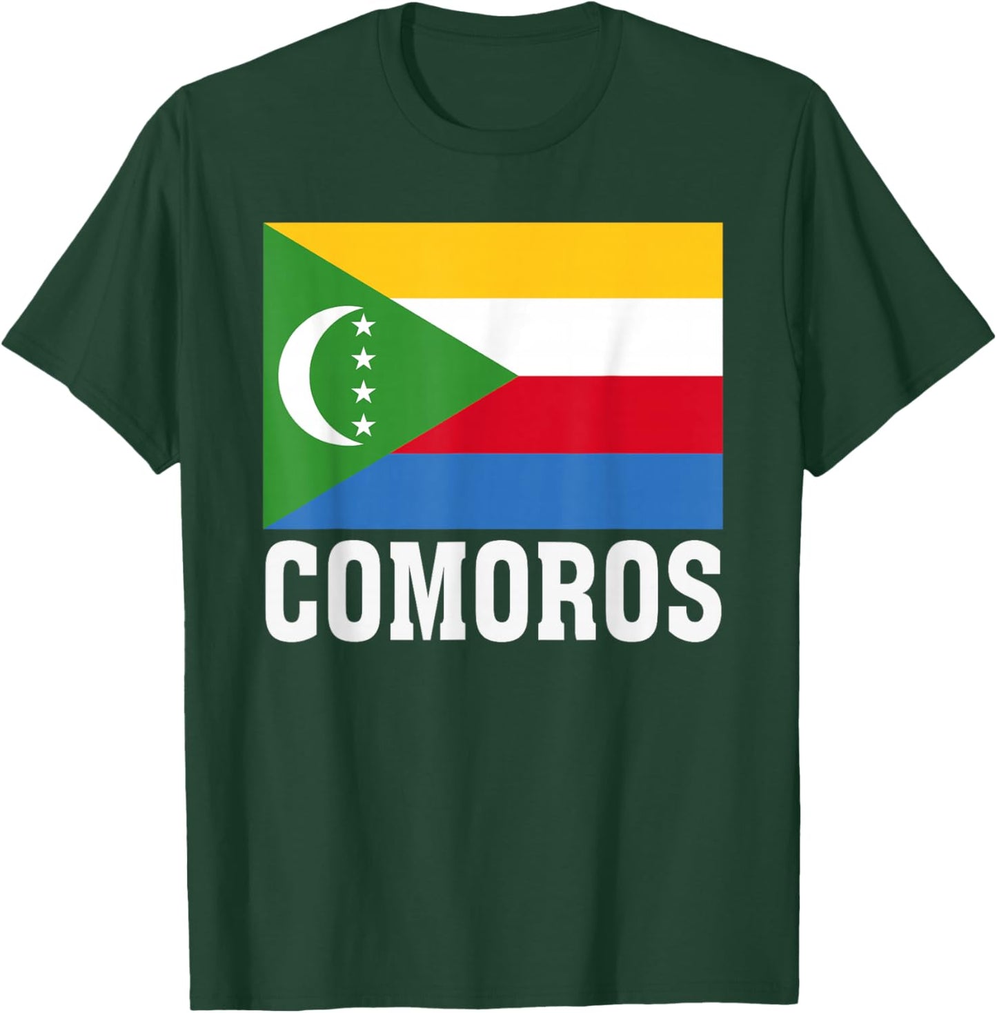 Comoros Flag Patriotic National Roots Souvenir T-Shirt - T-Shirt | Forest