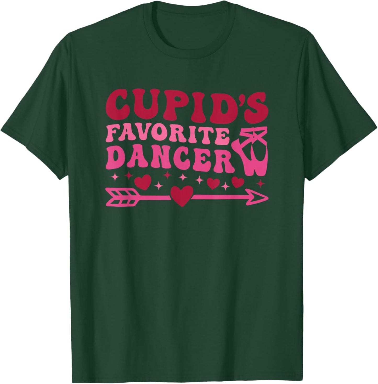 Dancer Valentine's Day Dance and Ballet Cute Hearts T-Shirt - T-Shirt | Forest