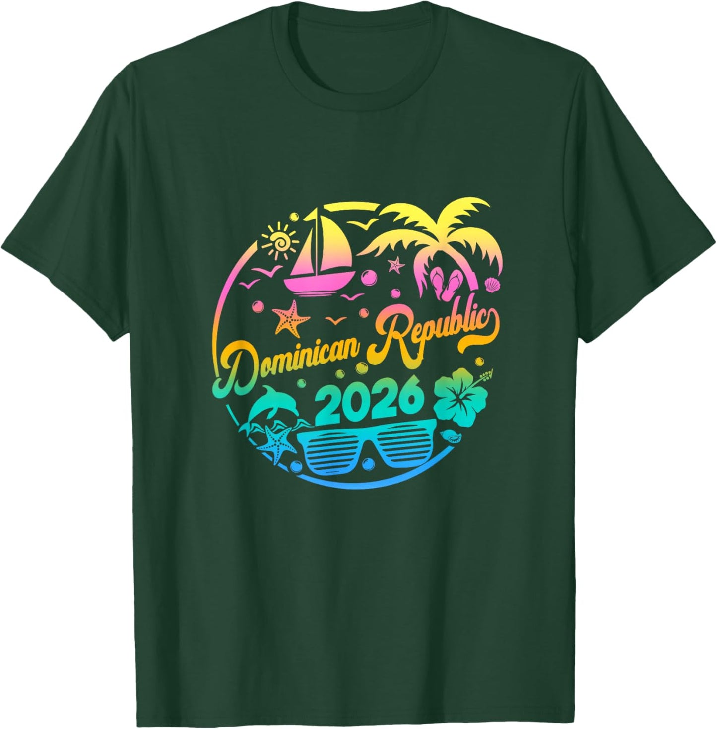 Dominican Republic 2026 Family Vacation Beach Matching Group T-Shirt - T-Shirt | Forest