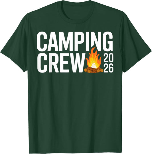 Family Camping Crew 2026 Outdoor Camper Group Matching T-Shirt - T-Shirt | Forest