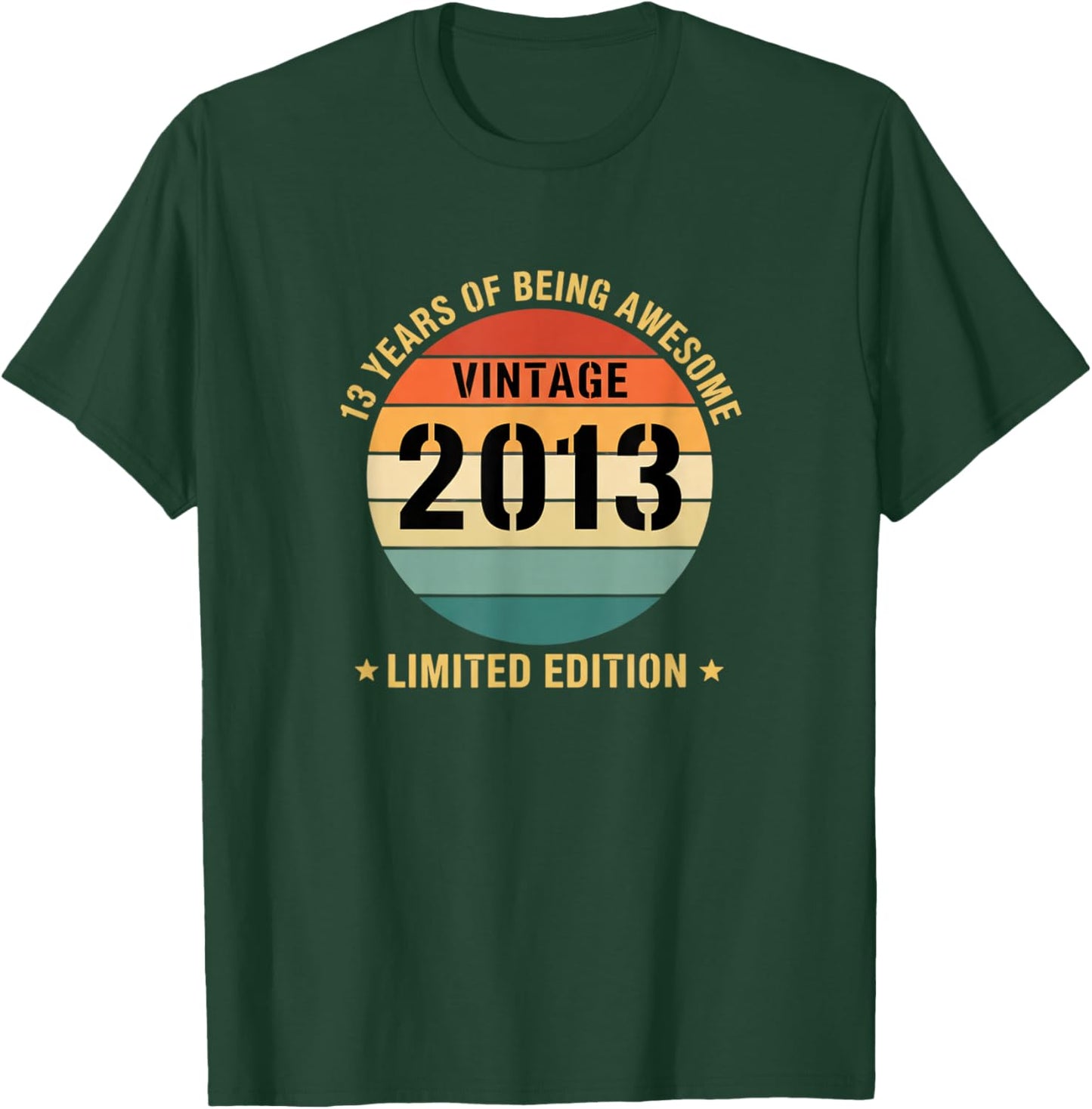 Vintage 2013 13 Years of Being Awesome Limited Edition Kids T-Shirt - T-Shirt | Forest