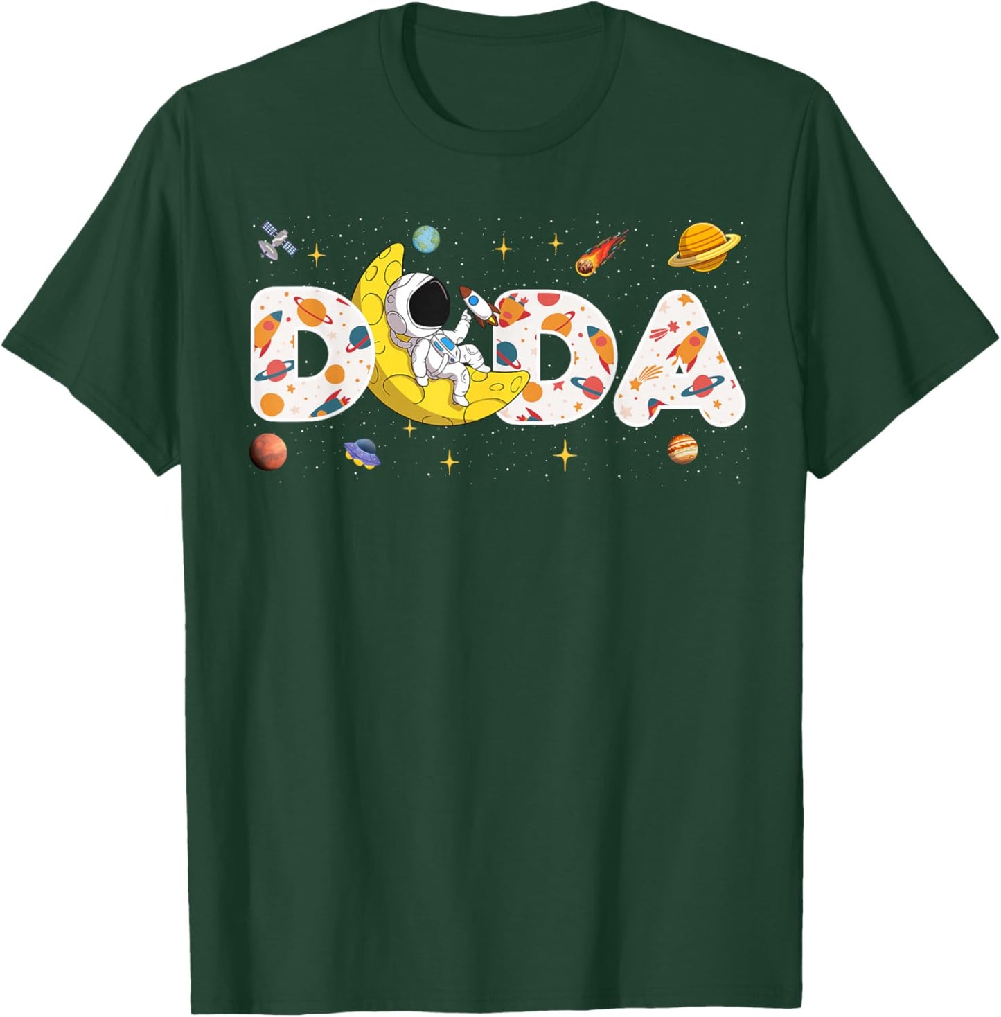 Astronaut Dada Space Birthday Planets Party Matching Family T-Shirt - T-Shirt | Forest