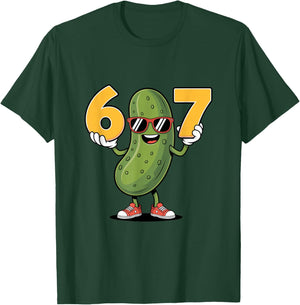 67 Meme Funny Pickle 6 7 Six Seven 6-7 T-Shirt - T-Shirt | Forest