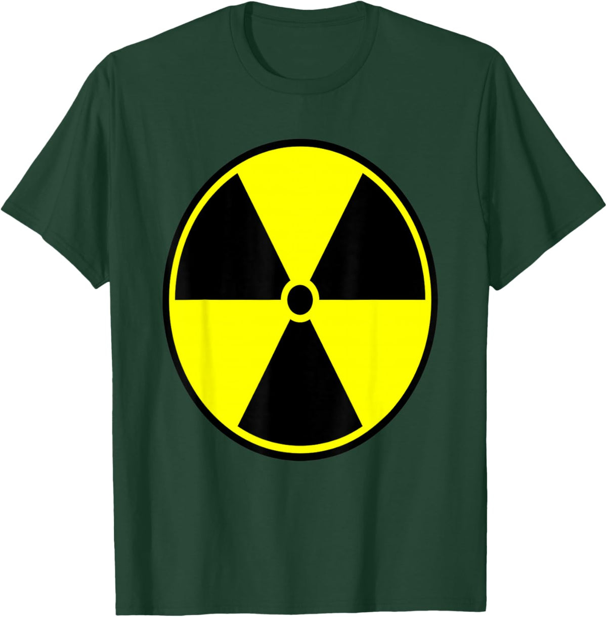 Funny Radiation Warning Caution Symbol Bold Statement T-Shirt - T-Shirt | Forest