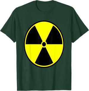 Funny Radiation Warning Caution Symbol Bold Statement T-Shirt - T-Shirt | Forest