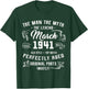 85th Birthday Gift Man Myth Legend March 1941 85 Yrs Old T-Shirt - T-Shirt | Forest