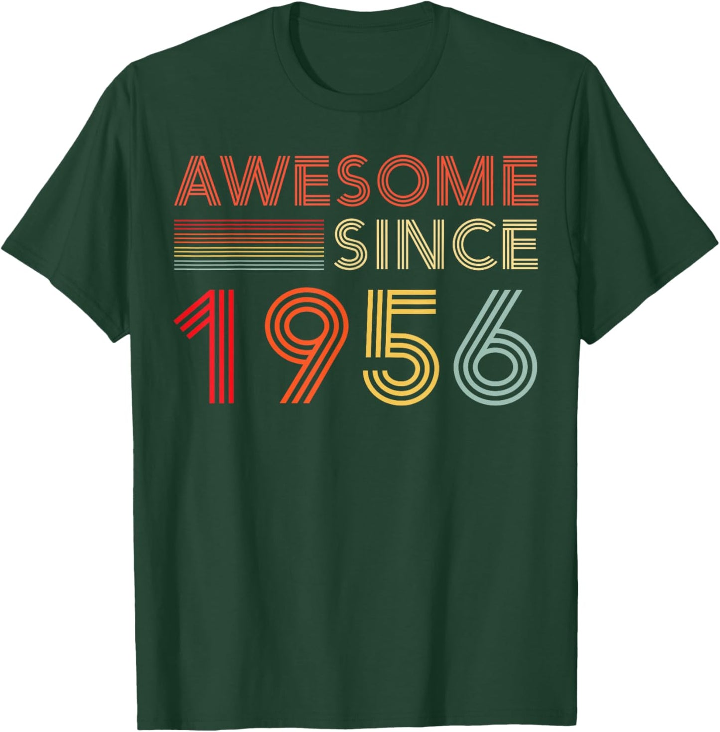 Awesome 70 Birthday Decorations Men 70yr 1956 70th Birthday T-Shirt - T-Shirt | Forest