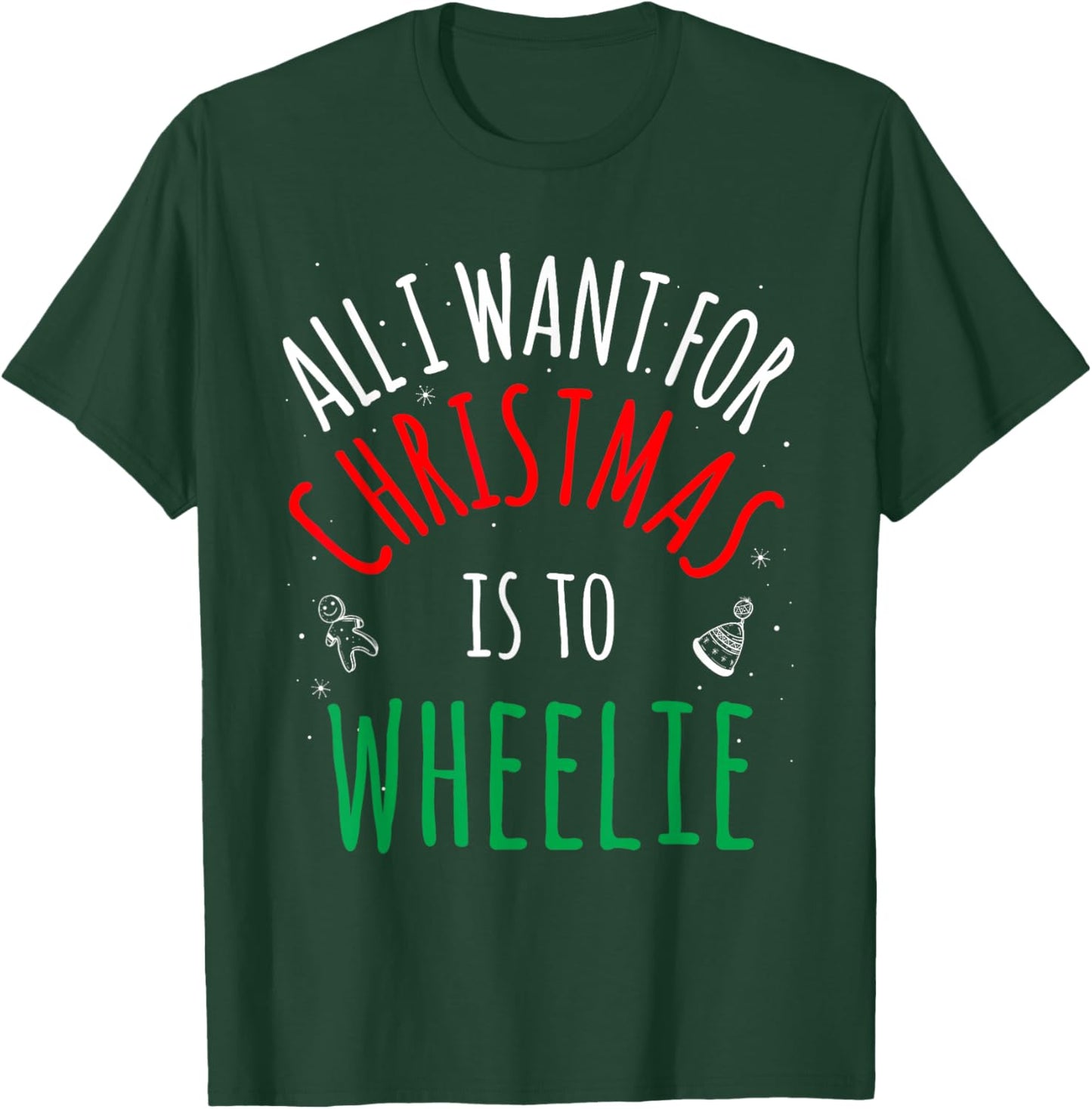 Wheelie Bike - Group Matching Family Christmas Funny Pajama T-Shirt - T-Shirt | Forest