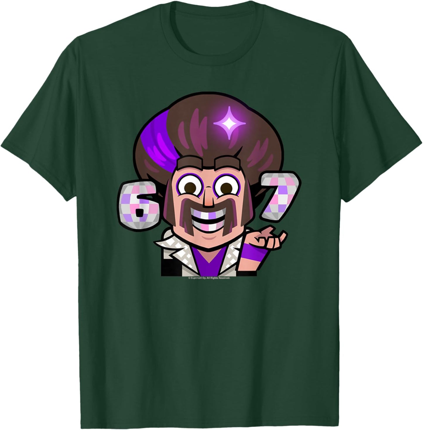 Clash Royale 6 7 Wizard Emote Mobile Game Emoji T-Shirt - T-Shirt | Forest