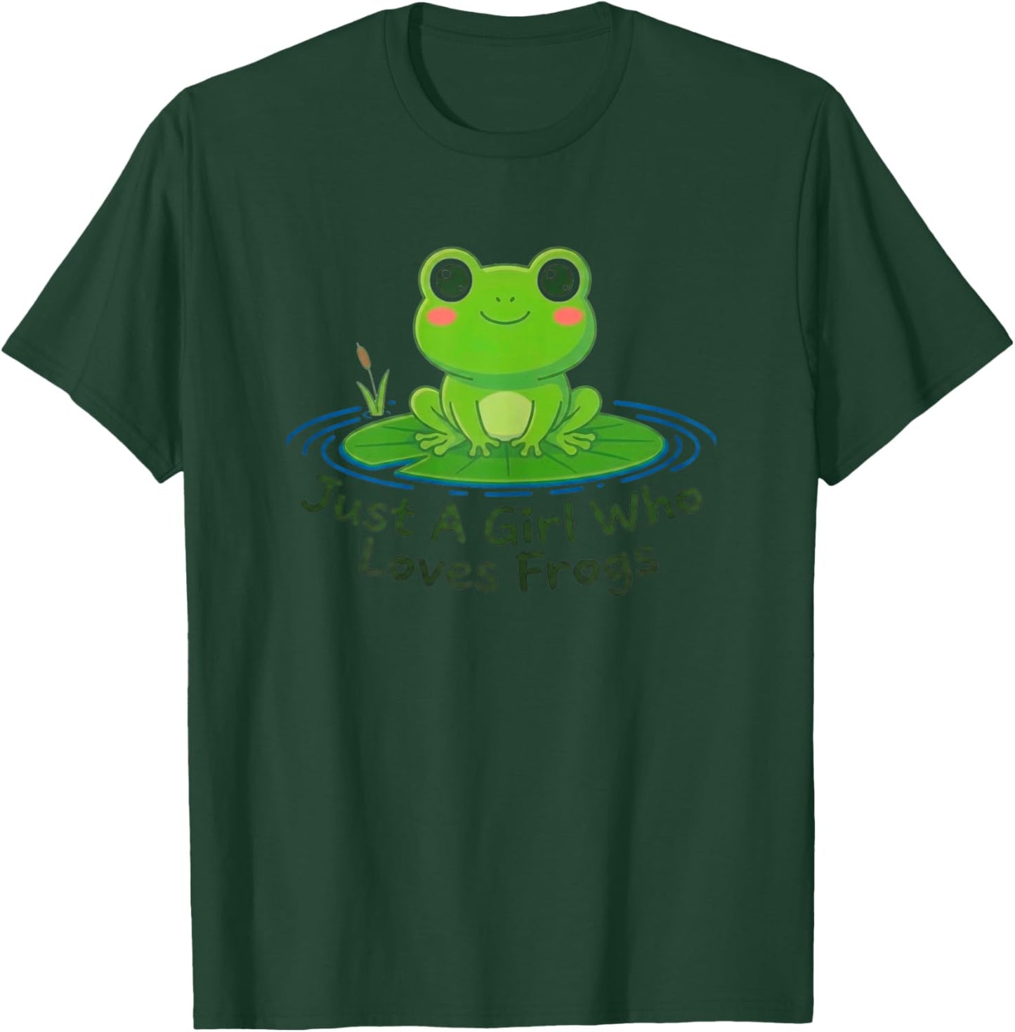 Just A Girl Who Loves Frogs Cute Kawaii Gift Women & Girls T-Shirt - T-Shirt | Forest