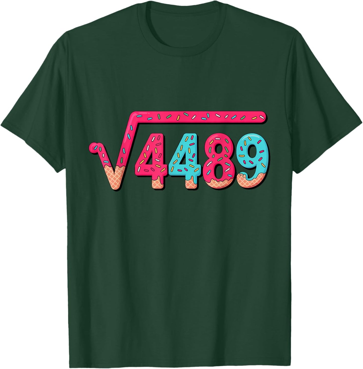 67 Ice Cream Drip Meme Square Root 4489 Slang Math Teacher T-Shirt - T-Shirt | Forest