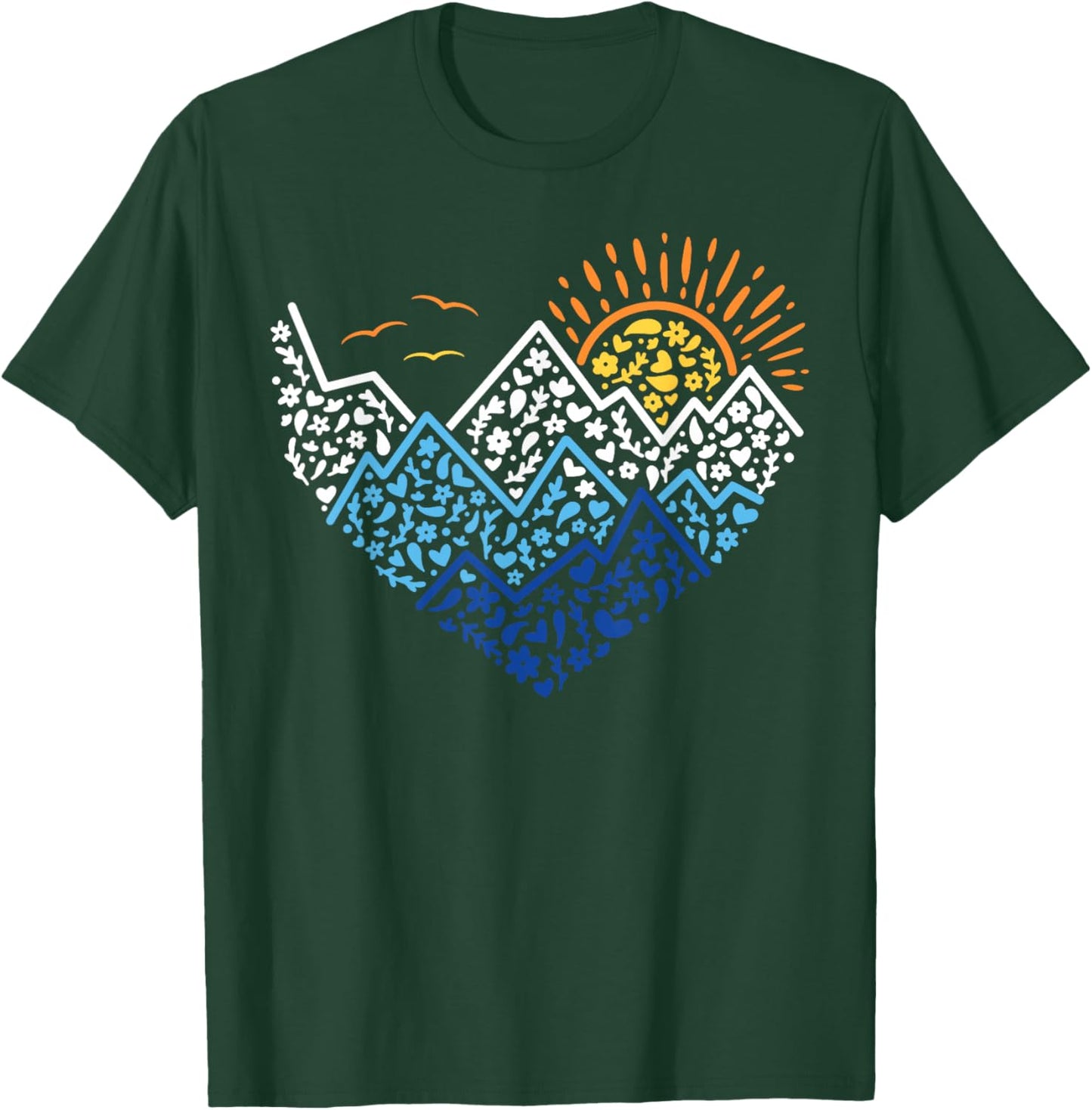 Subtle AroAce Pride Outdoors Camping LGBTQ Proud Asexual T-Shirt - T-Shirt | Forest