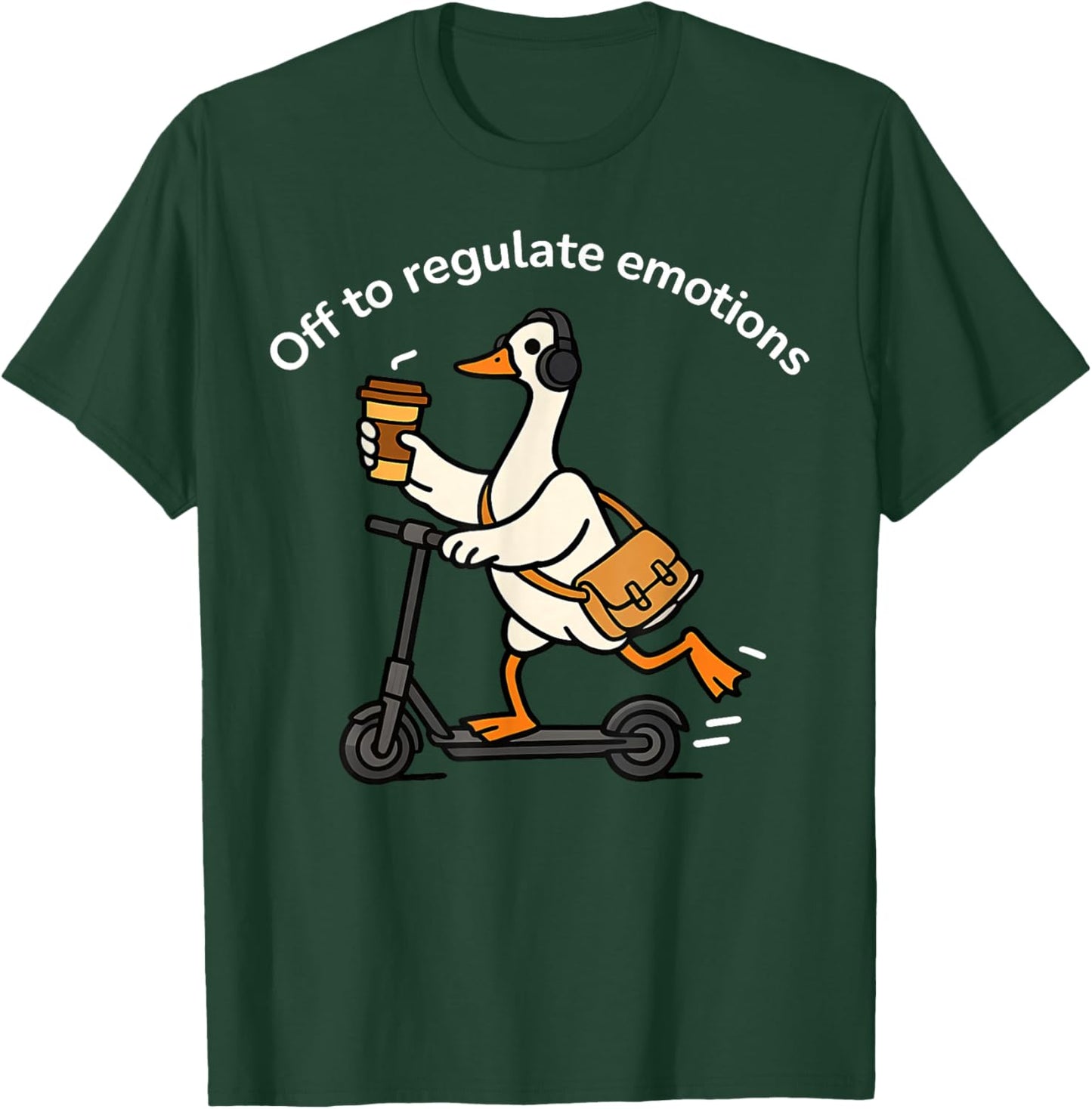 Off to Regulate Emotions Funny Duck Mental Health Counselor T-Shirt - T-Shirt | Forest