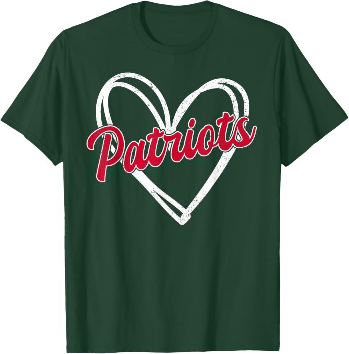 Vintage Patriot Vintage Heart Design Men Women Kids T-Shirt - T-Shirt | Forest