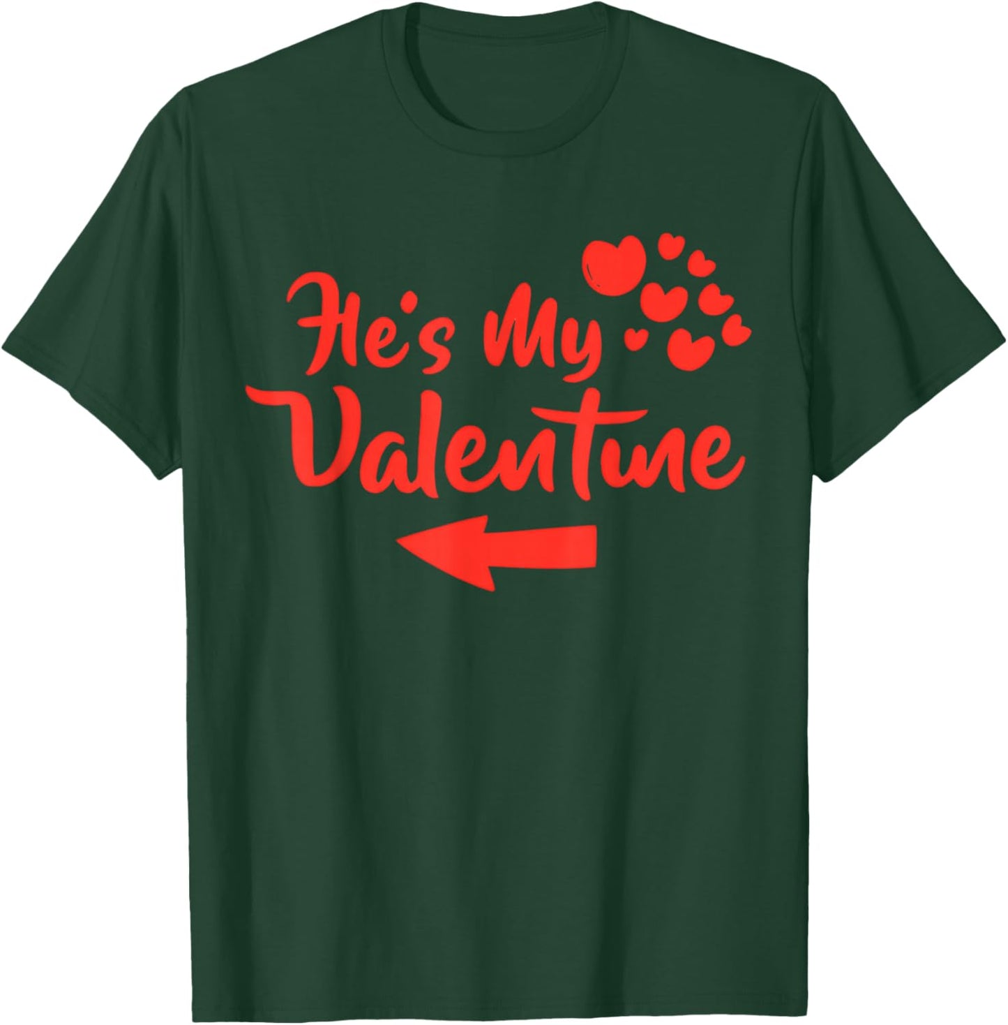 She is My Valentine Matching Couples Love Heart T-Shirt - T-Shirt | Forest