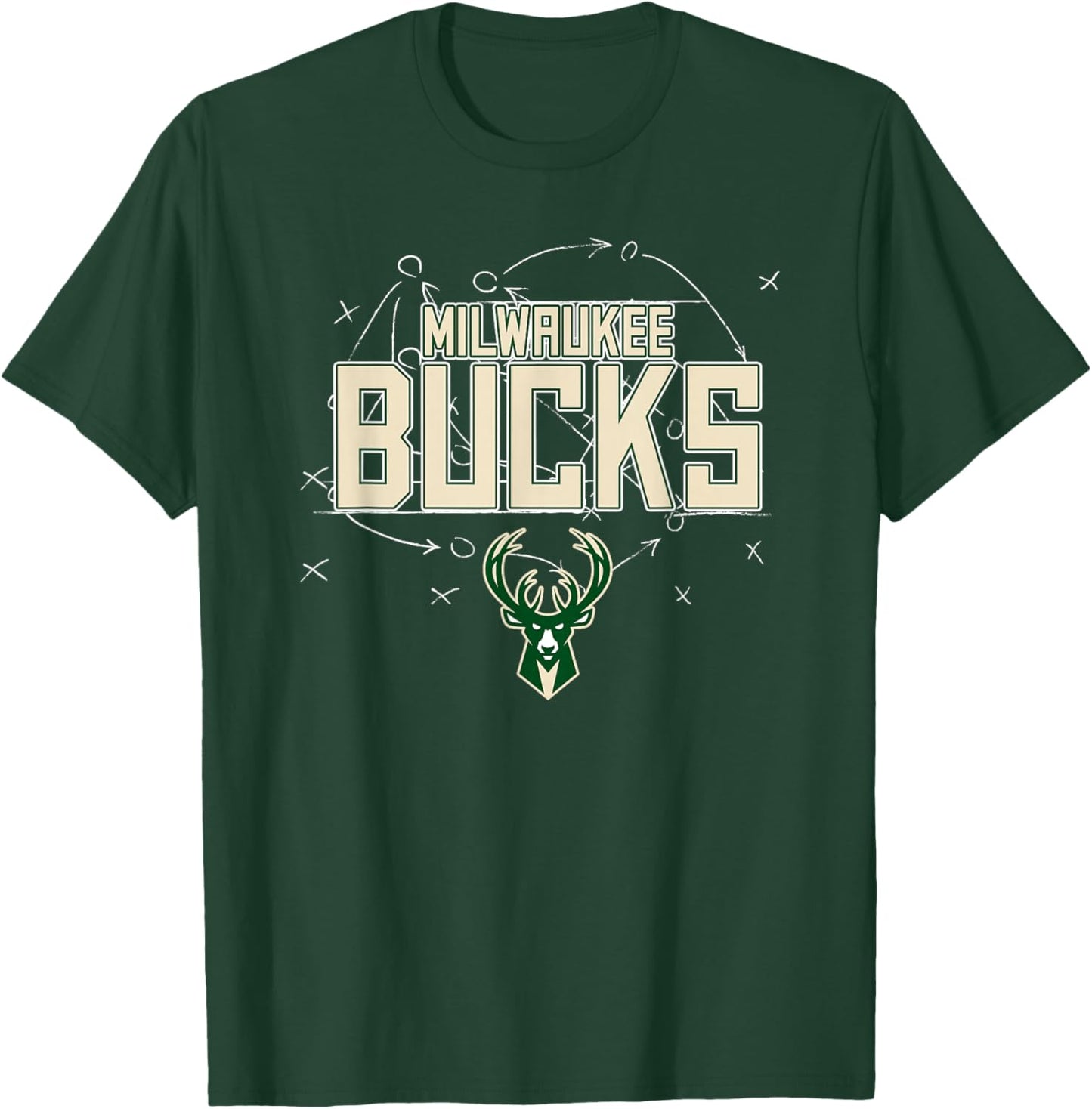 NBA Milwaukee Bucks Playbook Logo T-Shirt - T-Shirt | Forest