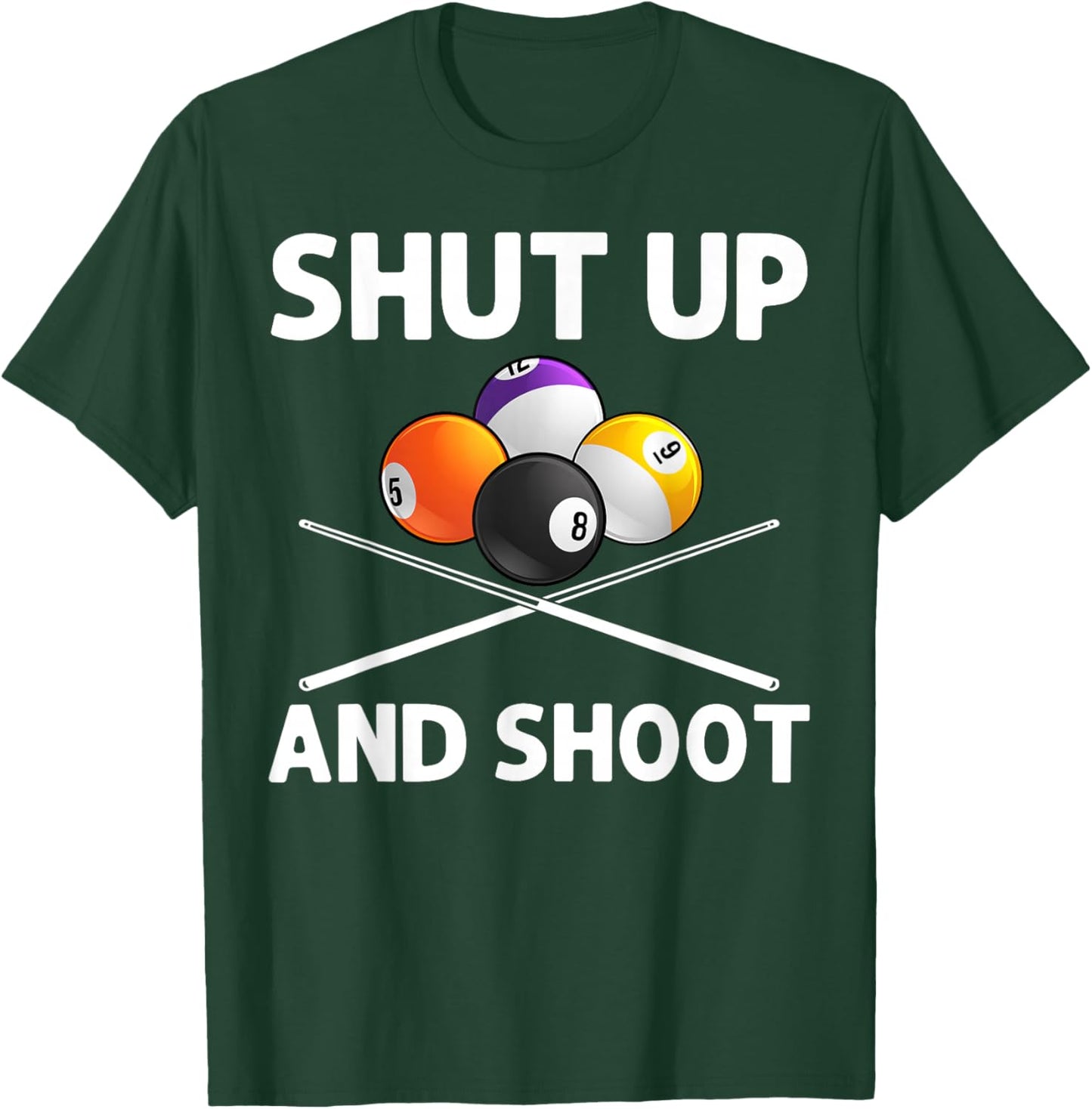Funny Billiards Art Women Billiard Lover Pool Player T-Shirt - T-Shirt | Forest