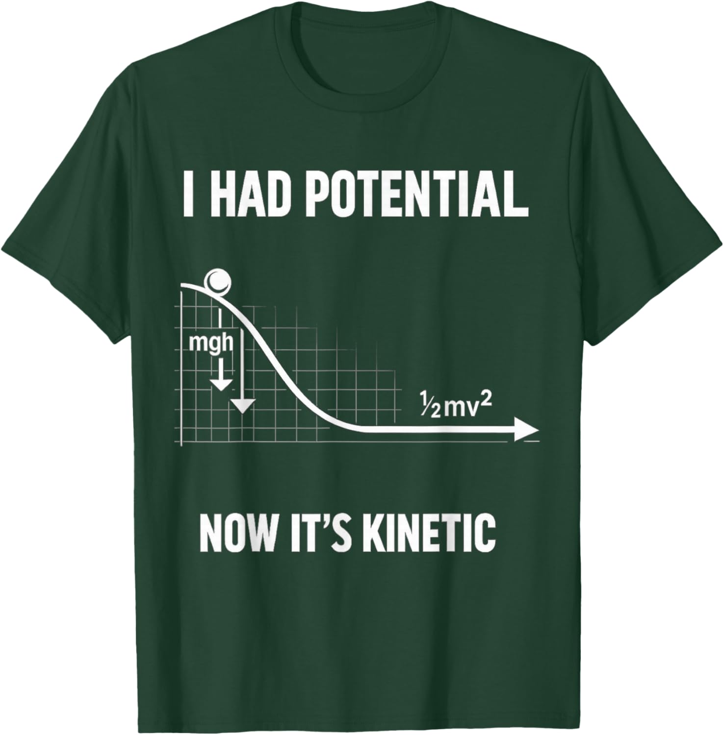 I Had Potential Now Kinetic Physics Humor Relatable Nerd T-Shirt - T-Shirt | Forest