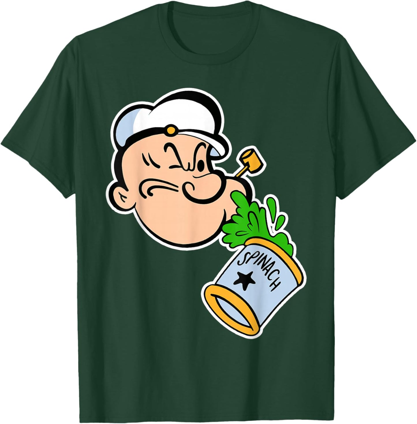 Vintage Pop Eye Spinach Can T-Shirt - T-Shirt | Forest