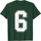 Number 6 Matching Costume 67 Meme Costume Distressed Retro T-Shirt - T-Shirt | Forest