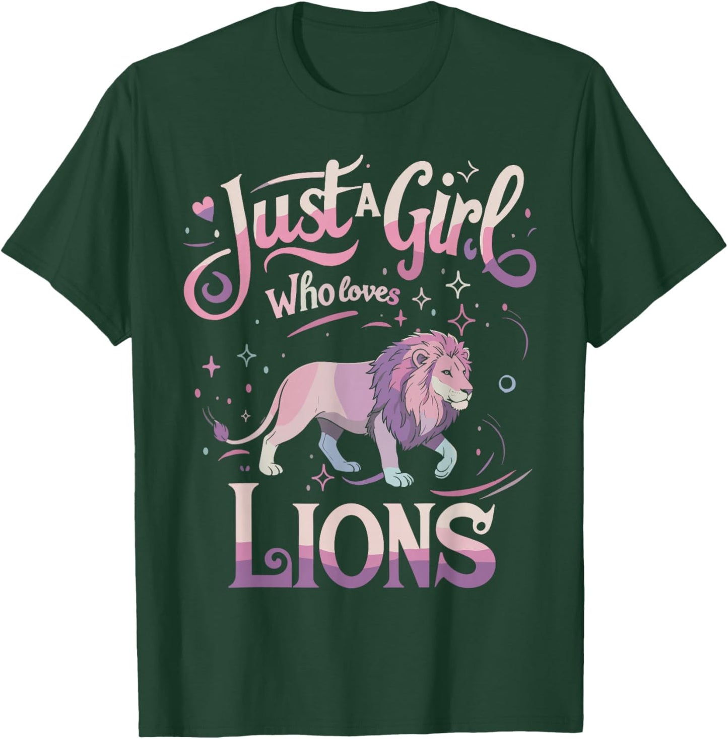 Girls Lions Shirt Lovers Men Women T-Shirt - T-Shirt | Forest