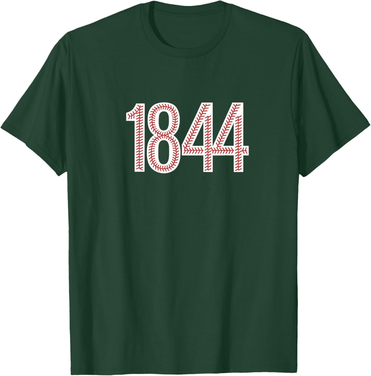1844 - Baseball Style T-Shirt - T-Shirt | Forest