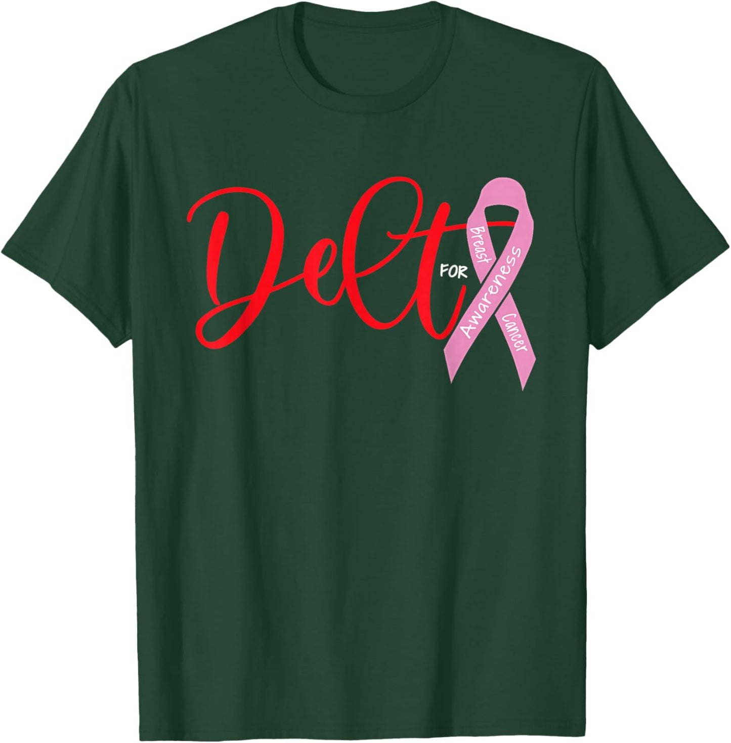 Deltas Wear Pink Breast Cancer Awareness Pink Ribbon T-Shirt - T-Shirt | Forest