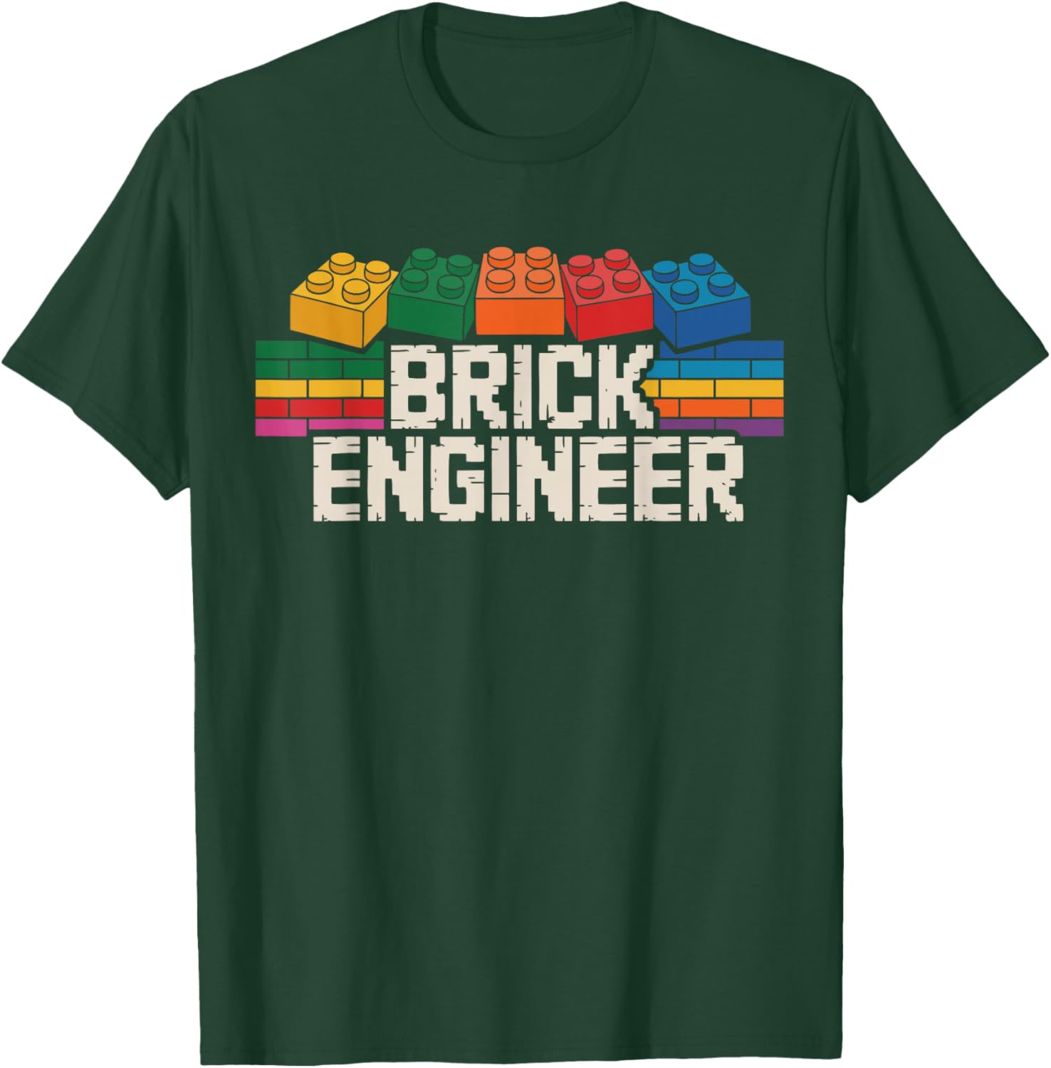 Funny Brick Builder Blocks Building Master Builder T-Shirt - T-Shirt | Forest
