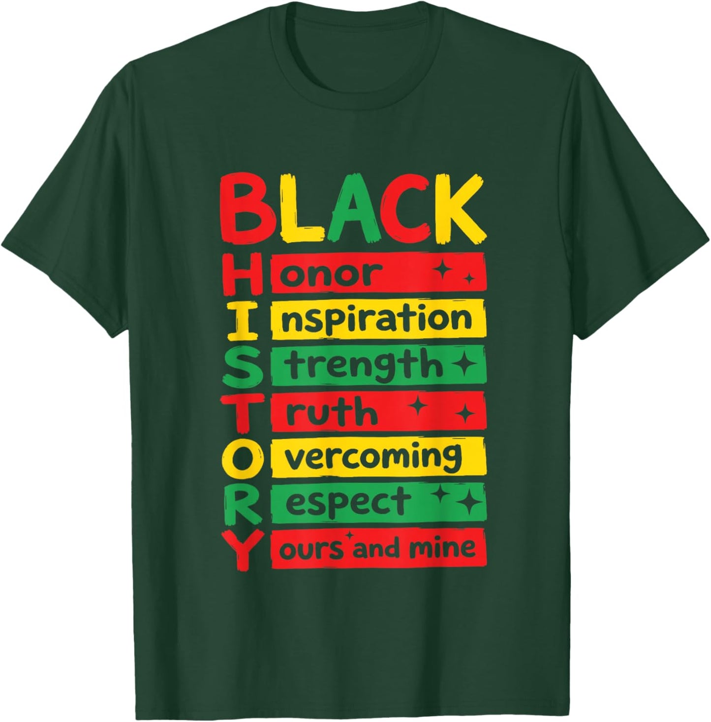 Black History Month Melanin African American Men Women Kids T-Shirt - T-Shirt | Forest