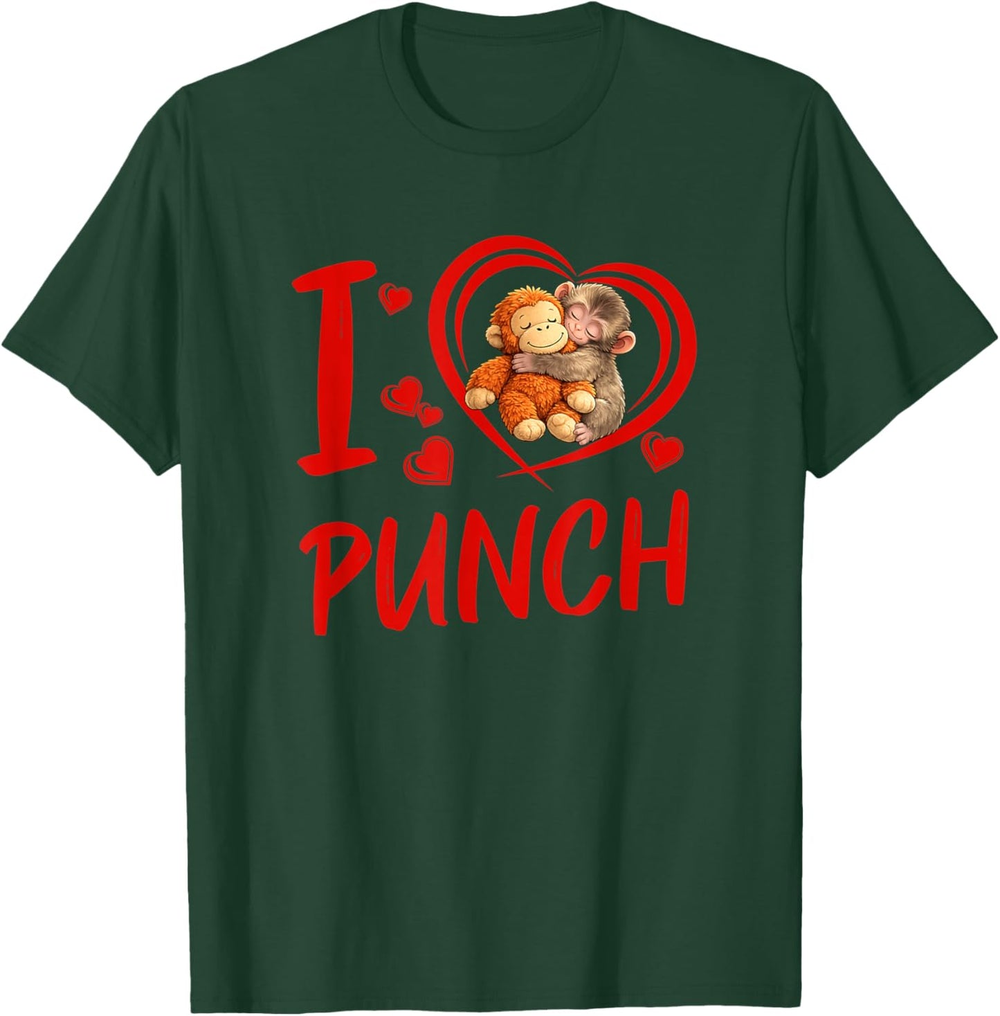 Punch The Monkey Baby Punch Baby Monkey Love Design T-Shirt - T-Shirt | Forest