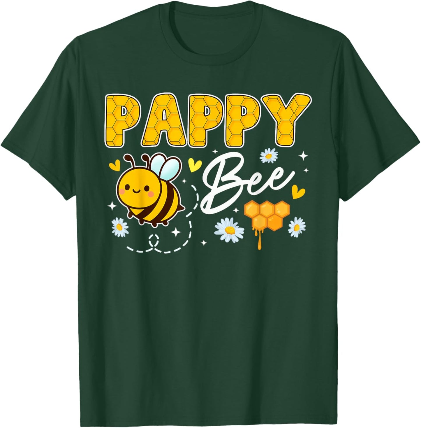 Pappy Bee Cute Beekeeping Birthday Party Matching Family T-Shirt - T-Shirt | Forest