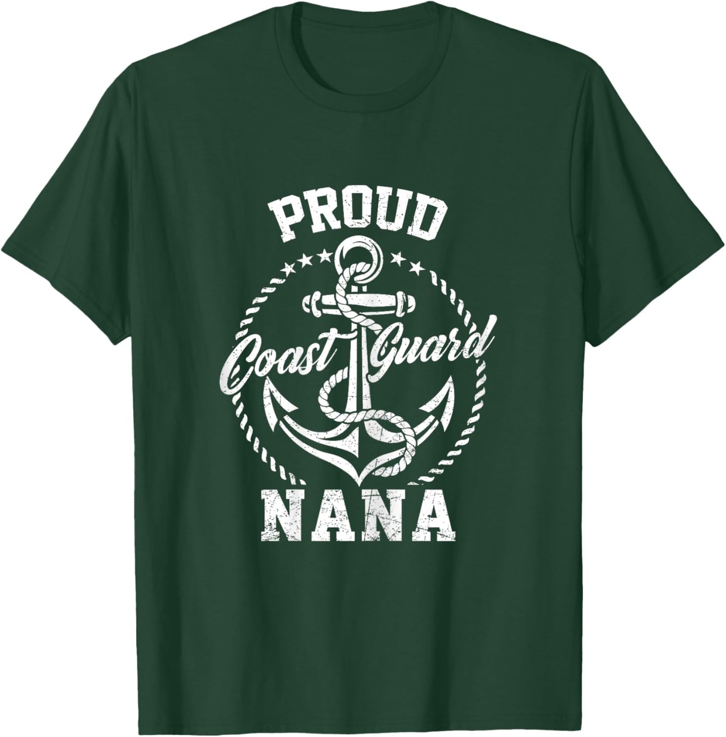 Proud Coast Guard Nana USCG Coastie Family Matching T-Shirt - T-Shirt | Forest