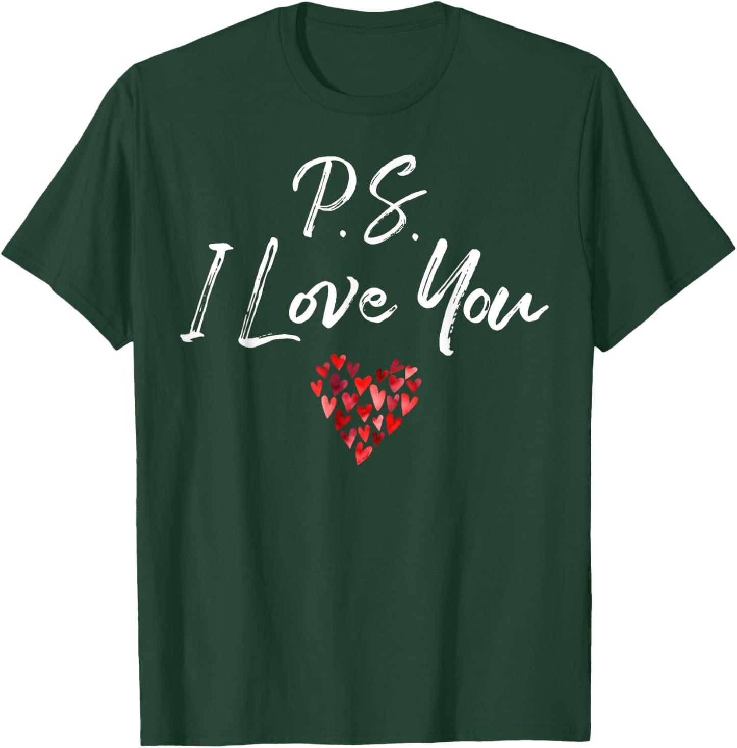 PS I Love You Day Purple Heart Valentine's Day Women Men Kid T-Shirt - T-Shirt | Forest