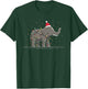 Funny Elephant Christmas Graphics Animal Lights Lover T-Shirt - T-Shirt | Forest