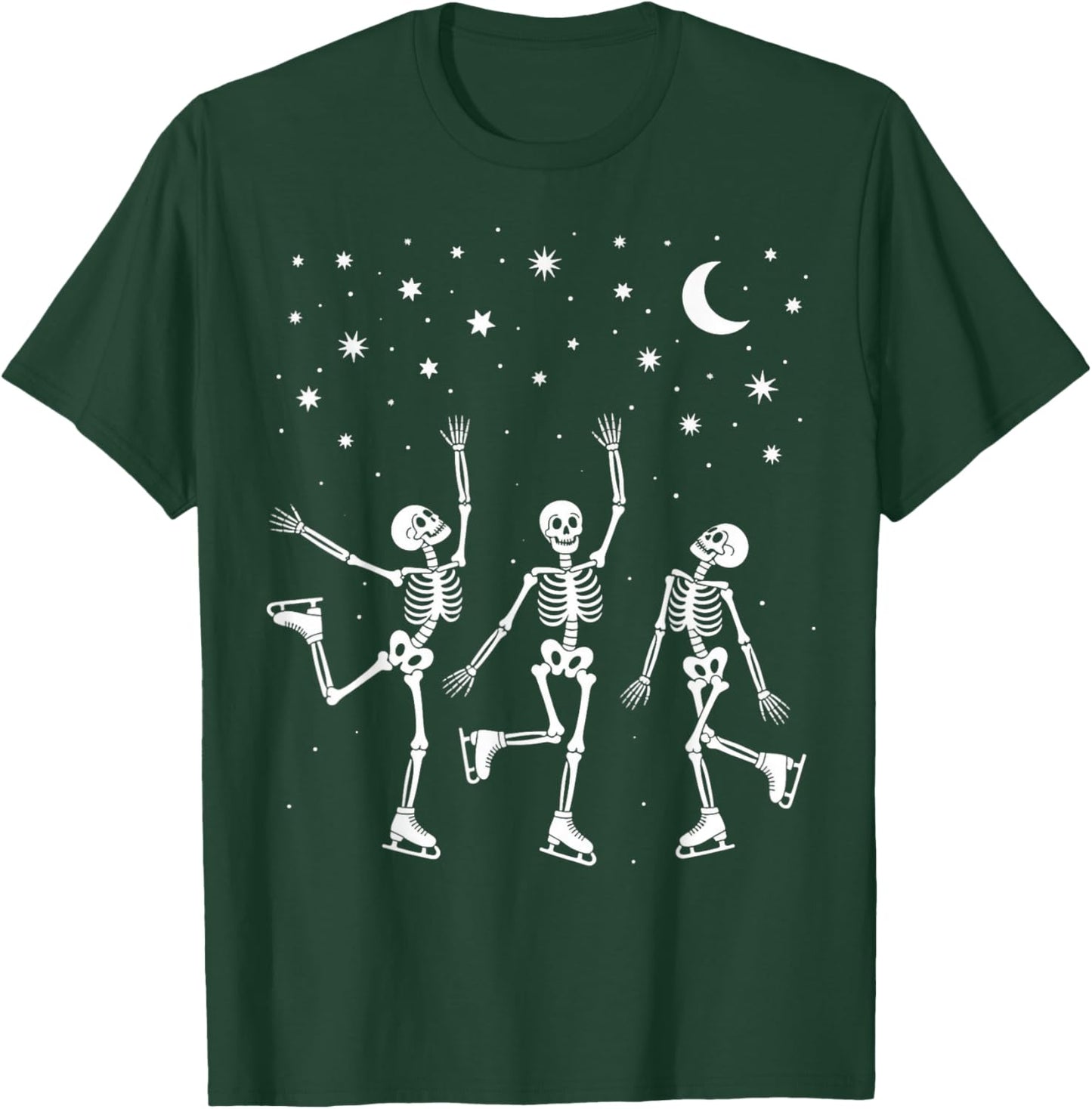 Skeleton Figure Skate Ice Skating Figure Skating T-Shirt - T-Shirt | Forest