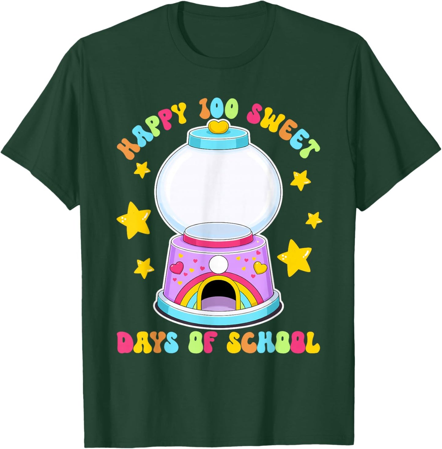 Funny 100 Days of School Gumball Machine Empty DIY Project T-Shirt - T-Shirt | Forest