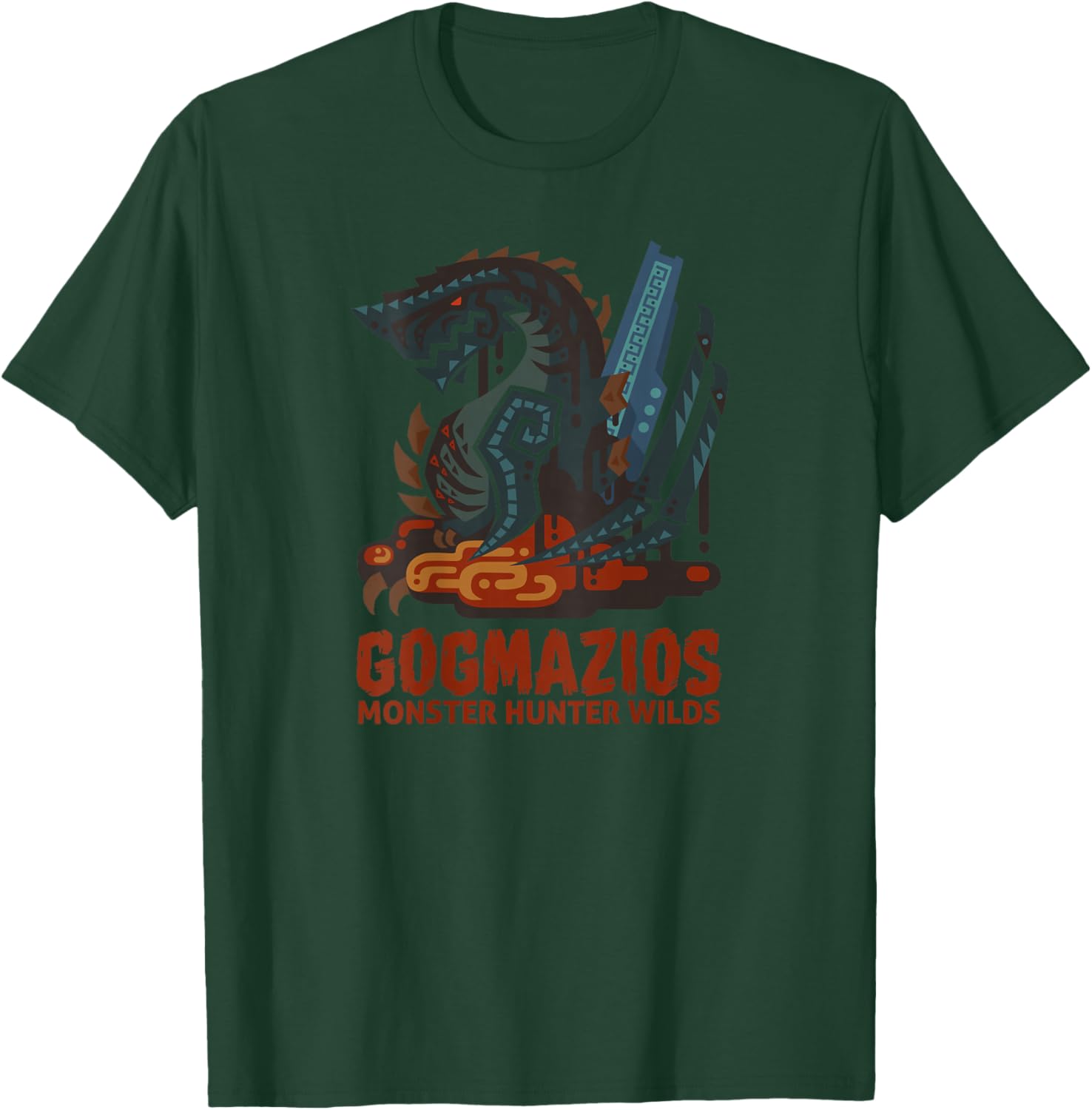 Monster Hunter Wilds Gogmazios Icon BP T-Shirt - T-Shirt | Forest