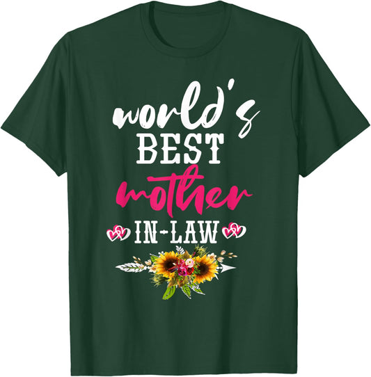Funny Worlds Best Mother-in-Law for Mothers Day T-Shirt - T-Shirt | Forest
